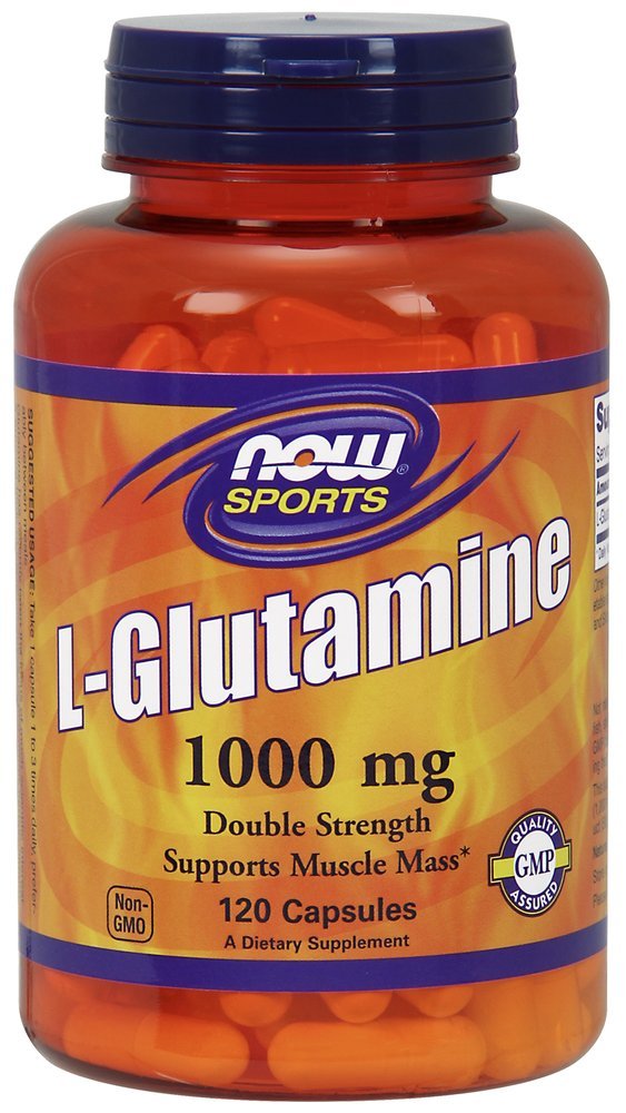 NOW Foods L-Glutamine 1,000 Milligram, 120 Capsules - Vitamins Emporium