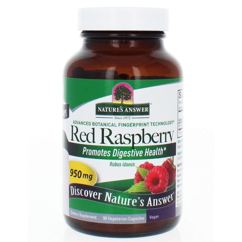 Nature's Answer Red Raspberry Leaf Vegetarian Capsules, 90-Count - Vitamins Emporium
