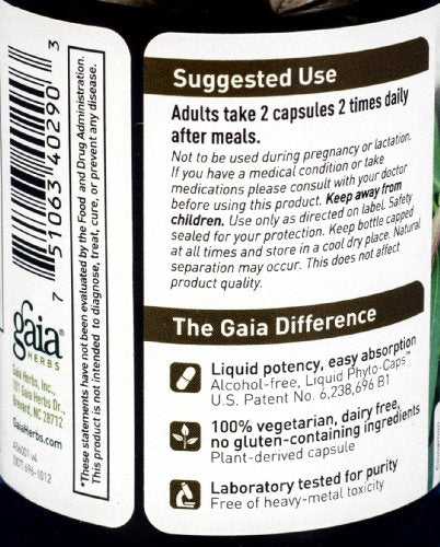 Gaia Herbs Glycemic Health Liquid Phyto-Capsules, 60 Count