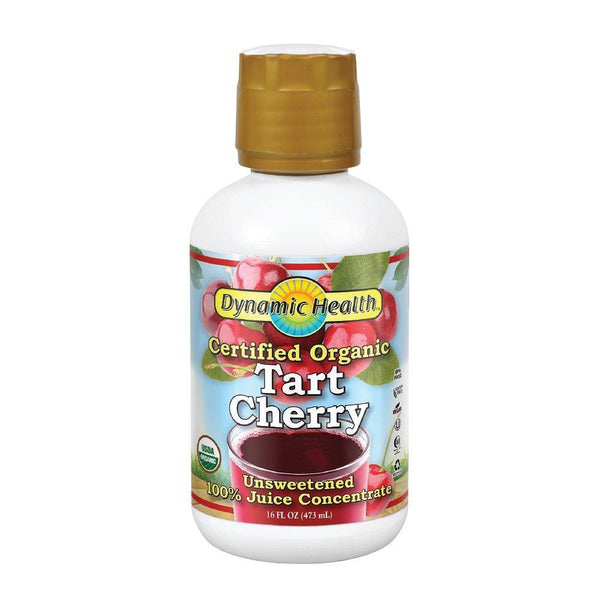 Dynamic Health 100% Pure Organic Certified Tart Cherry Juice Concentrate, 16-Ounce (Packaging May Vary) - Vitamins Emporium