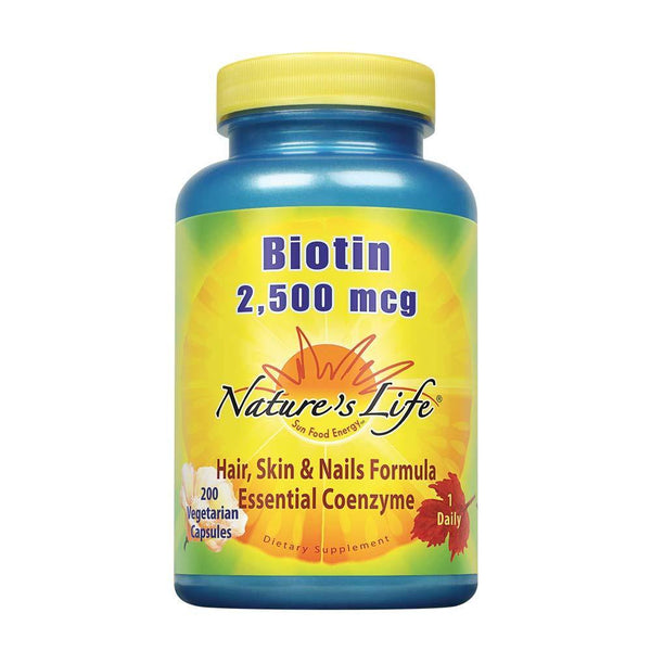 Nature's Life Biotin Capsules, 2500 Mcg, 200 Count - Vitamins Emporium