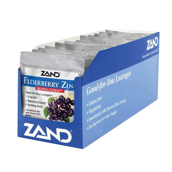 Zand - Herbalozenge Elderberry Zinc Black Elderberry Flavor 5 mg. - Vitamins Emporium