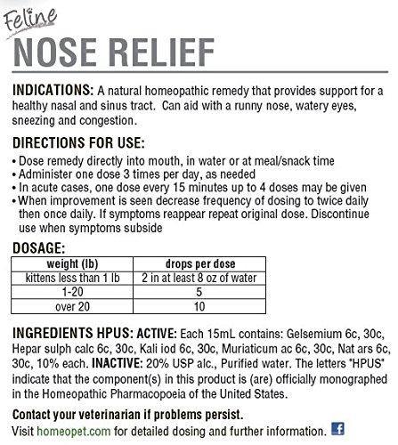 HomeoPet Feline Nose Relief, One Size - Vitamins Emporium