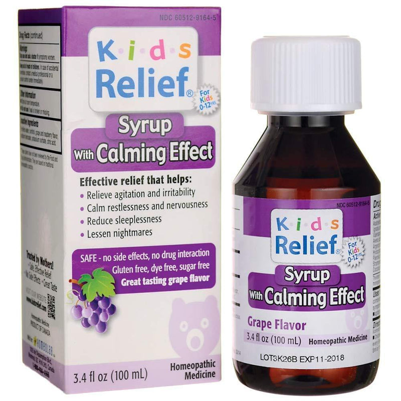 Homeolab, Kids Relief Calming Effect Grape Syrup, 3.4 Fl Oz - Vitamins Emporium