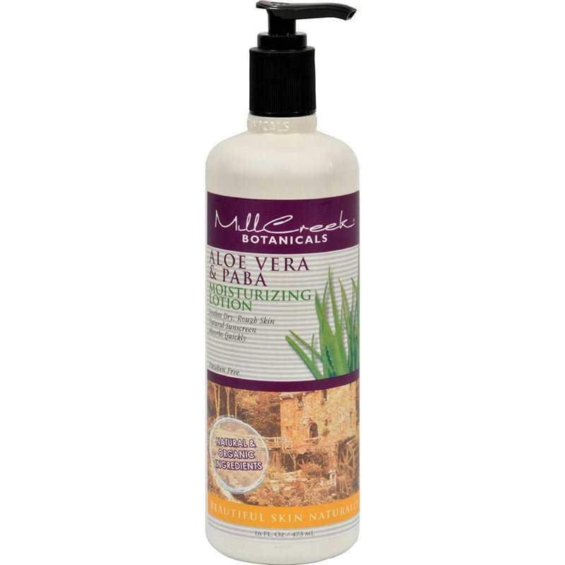 Mill Creek Aloe Vera and PABA Lotion (Natural & Organic) - Vitamins Emporium