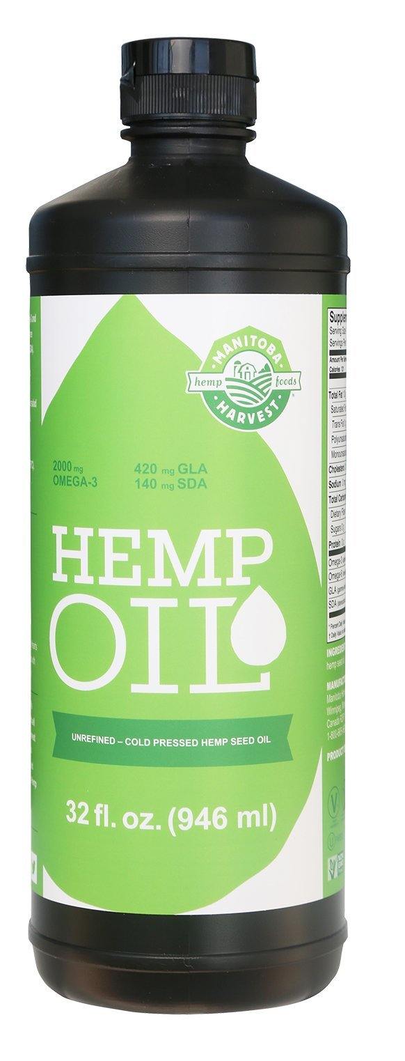 Manitoba Harvest Hemp Seed Oil, Cold Pressed, 10g of Omegas per Serving, Non-GMO, 32 Fl Oz - Vitamins Emporium