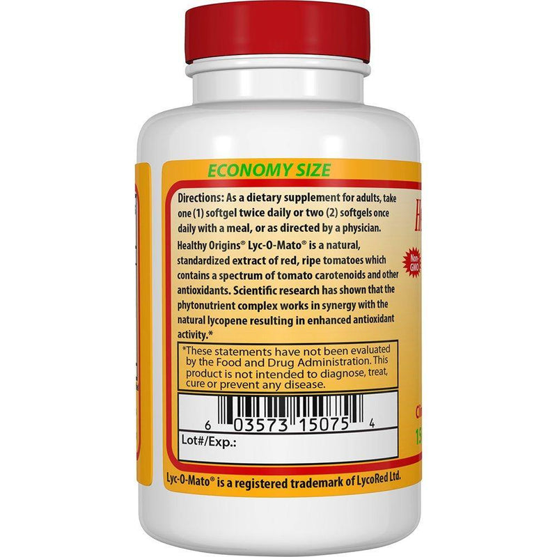 Healthy Origins LYC-O-Mato Lycopene, 15 Mg, 180 Softgels - Vitamins Emporium