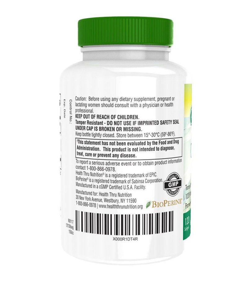 CoQ10 w/BioPerine 100mg 120 Softgels High Absorption, Non-GMO, Soy-Free, 100% Natural Coenzyme Q-10 - Vitamins Emporium