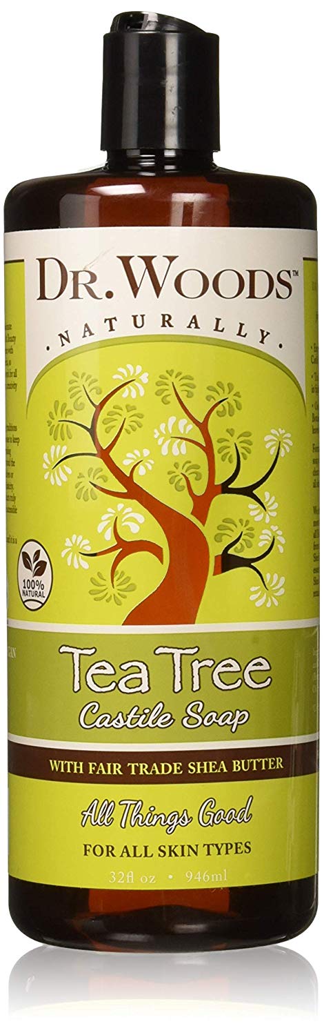 Dr. Woods Pure Tea Tree Castile Soap with Organic Shea Butter, 32 Ounce - Vitamins Emporium