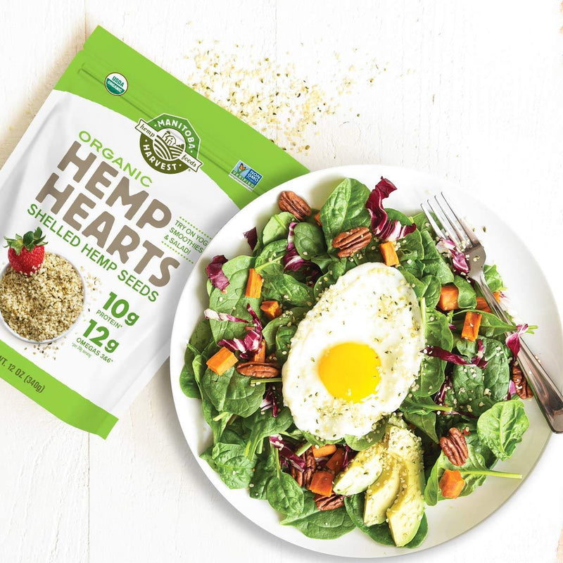 Manitoba Harvest Organic Hemp Hearts Raw Shelled Hemp Seeds, 7oz; with 10g Protein & 12g Omegasper Serving, Non-Gmo, Gluten Free - Vitamins Emporium
