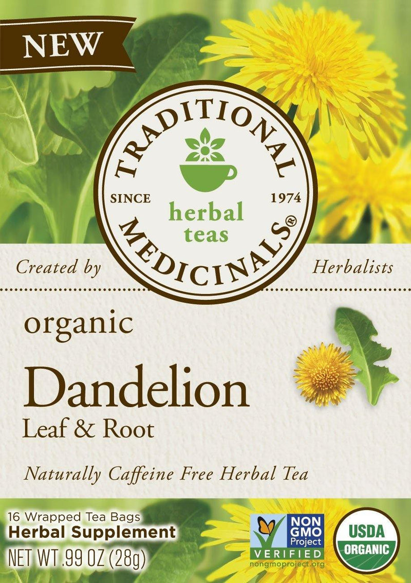 Traditional Medicinals Organic Dandelion Leaf and Root Tea, 16 Tea Bags - Vitamins Emporium