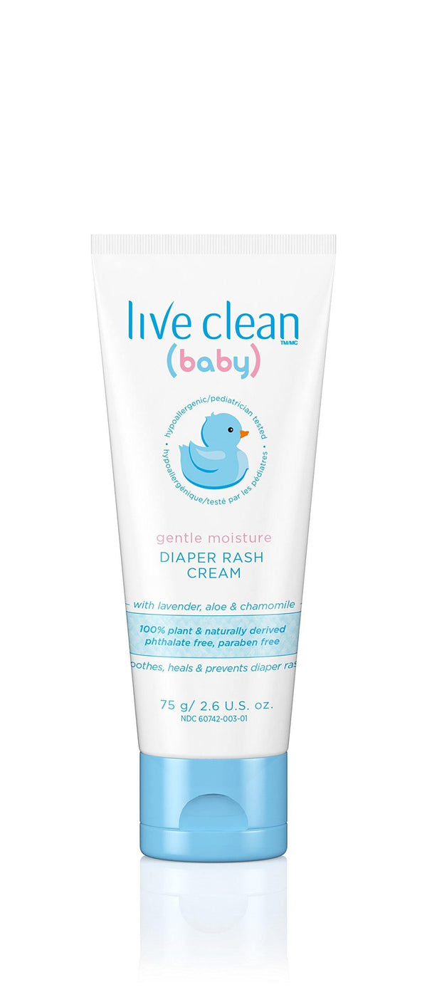 Live Clean Baby Gentle Moisture Diaper Rash Cream, 2.6 oz - Vitamins Emporium