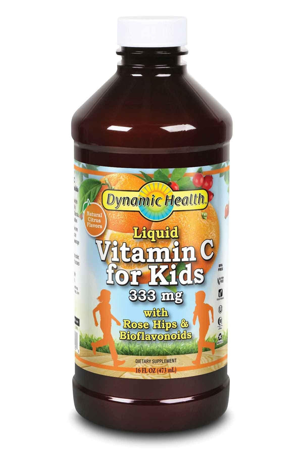 Dynamic Health Labs. 333 mg Liquid Vitamin C Herbal Supplements for Kids, 16 Ounce - Vitamins Emporium