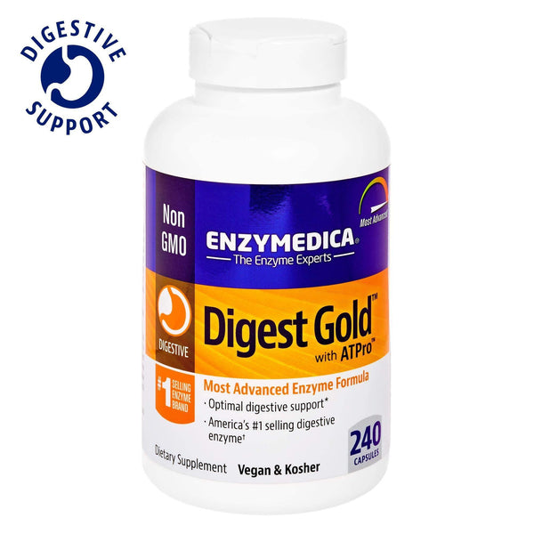 Enzymedica - Digest Gold with ATPro, High Potency Enzymes for Optimal Digestive Support, 240 Capsules - Vitamins Emporium