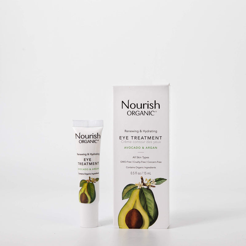 Nourish Organic Renewing + Cooling Eye Treatment, Avocado and Argan Oil, 0.5 Ounce - Vitamins Emporium