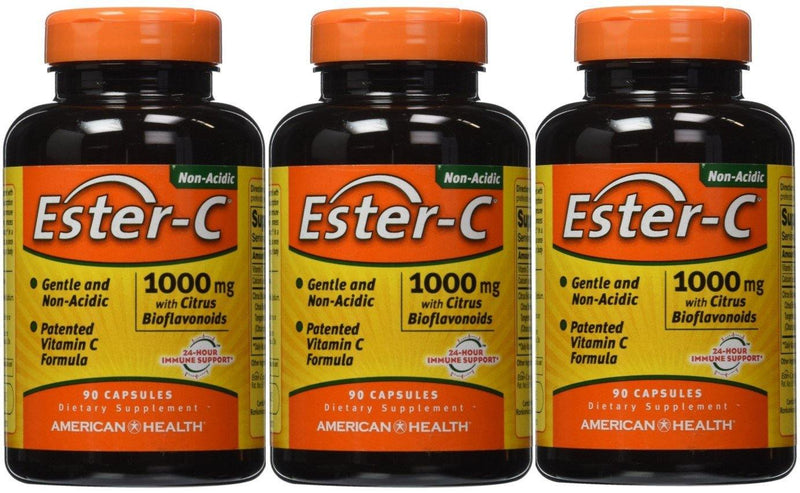 Ester-C 1000 mg with Citrus Bioflavonoids American Health Products 90 Caps, 3 Count - Vitamins Emporium