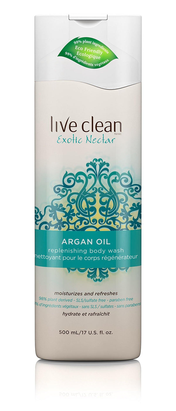 Live Clean Argan Oil Replenishing Body Wash, 17 oz. - Vitamins Emporium