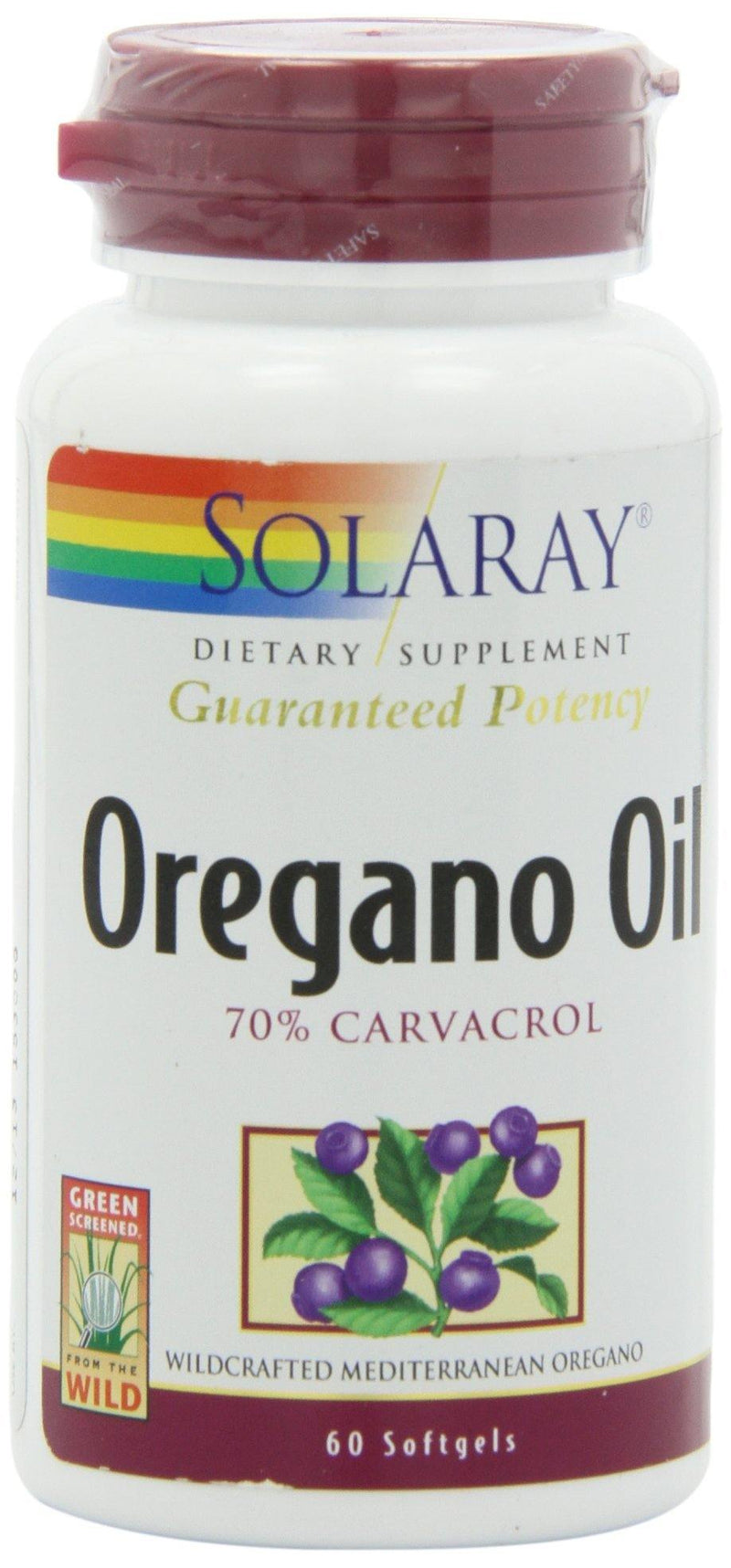 Solaray Oregano Oil 70% Carvacrol Supplement, 60 Count - Vitamins Emporium