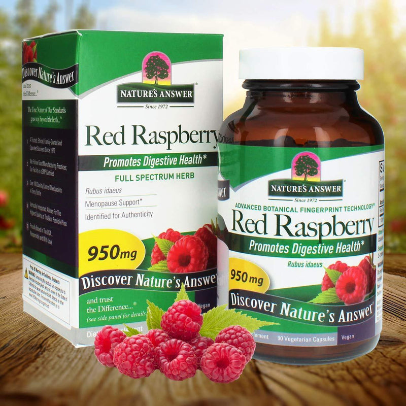 Nature's Answer Red Raspberry Leaf Vegetarian Capsules, 90-Count - Vitamins Emporium