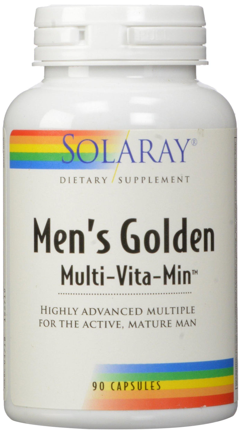 Solaray Men's Golden Multi-Vitamin Capsules, 90 Count - Vitamins Emporium
