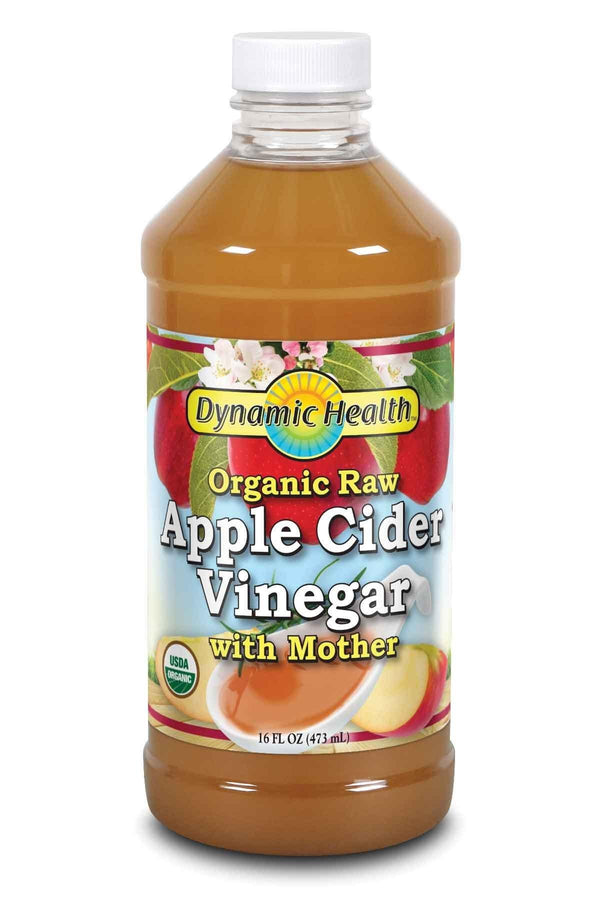 Dynamic Health Organic Cider Vinegar with Mother, Raw Apple, 16 oz - Vitamins Emporium