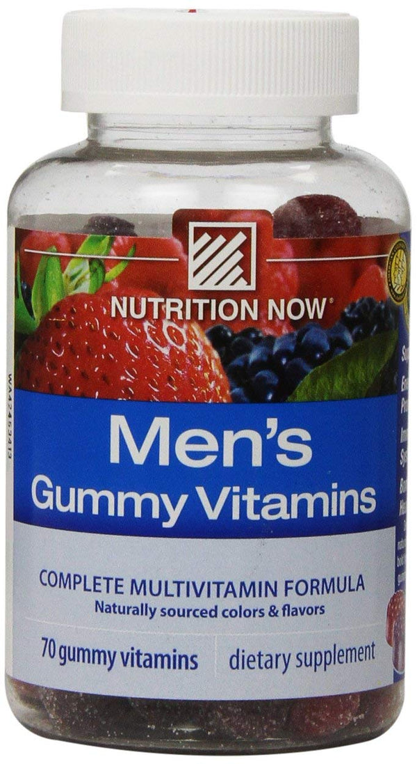 Nutrition Now Gummy Vitamins for Adults Men's Complete Multivitamin, Assorted Fruit Flavors 70 count (a) - Vitamins Emporium