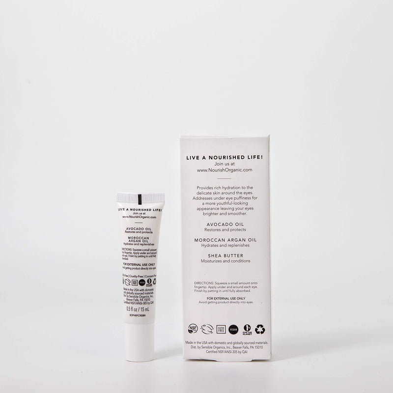 Nourish Organic Renewing + Cooling Eye Treatment, Avocado and Argan Oil, 0.5 Ounce - Vitamins Emporium