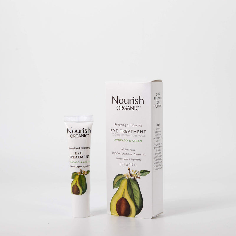 Nourish Organic Renewing + Cooling Eye Treatment, Avocado and Argan Oil, 0.5 Ounce - Vitamins Emporium