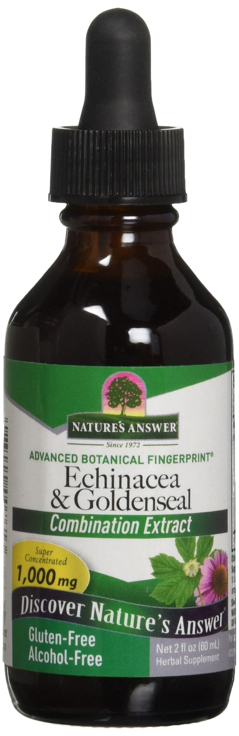 Nature's Answer Alcohol-Free Echinacea and Goldenseal, 2-Fluid Ounces - Vitamins Emporium