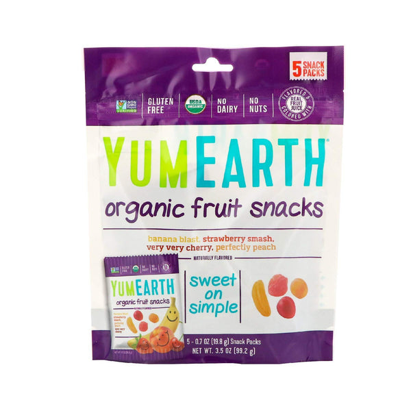 YumEarth Organic Fruit Snacks, 0.7 Ounce, Pack of 5 - Vitamins Emporium