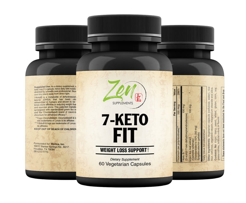 7-Keto DHEA Fit with EGCG & Chromium Polynicotinate 60-Vegcaps - DHEA Metabolite to Support Thermogenesis and Healthy Body Composition - Supports a Healthy BMI & Weight Management
