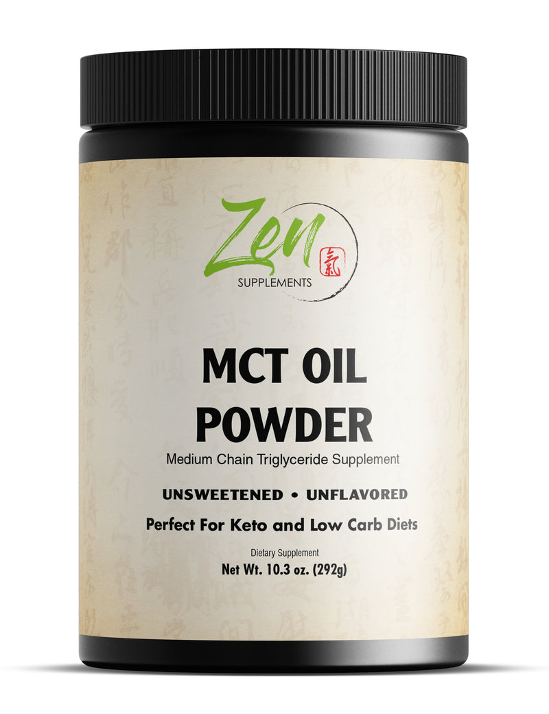 Zen Supplements - MCT Oil Powder 100% Pure MCT's - Perfect for Keto - Energy Boost, Nutrient Absorption, Appetite Control,Healthy Gut Support 292g, 10.3oz Powder