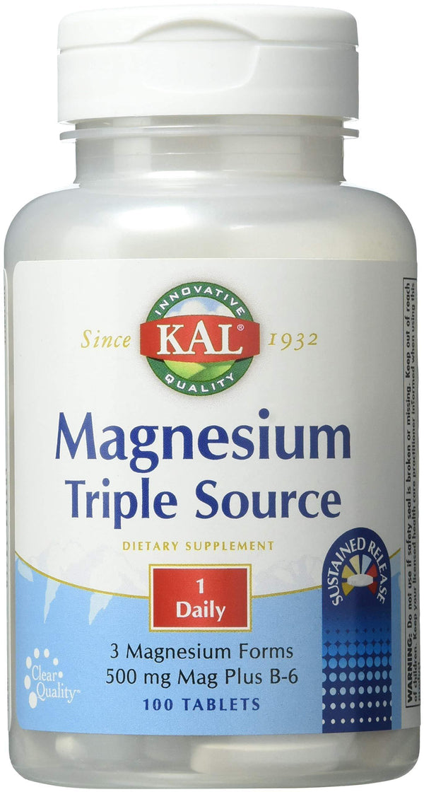 Kal 500 Mg Magnesium Triple Source Tablets, 100 Count - Vitamins Emporium