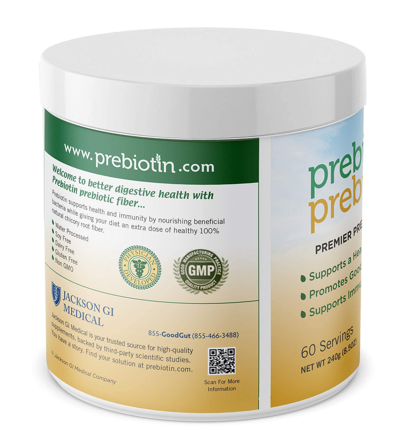 Prebiotin Prebiotic Dietary Supplement Fiber Powder - 8.5 oz | Professionally Formulated to Support Digestive Health | Balances Gut Microbiome, Boosts Your Own Probiotics & Enhances Immunity - Vitamins Emporium