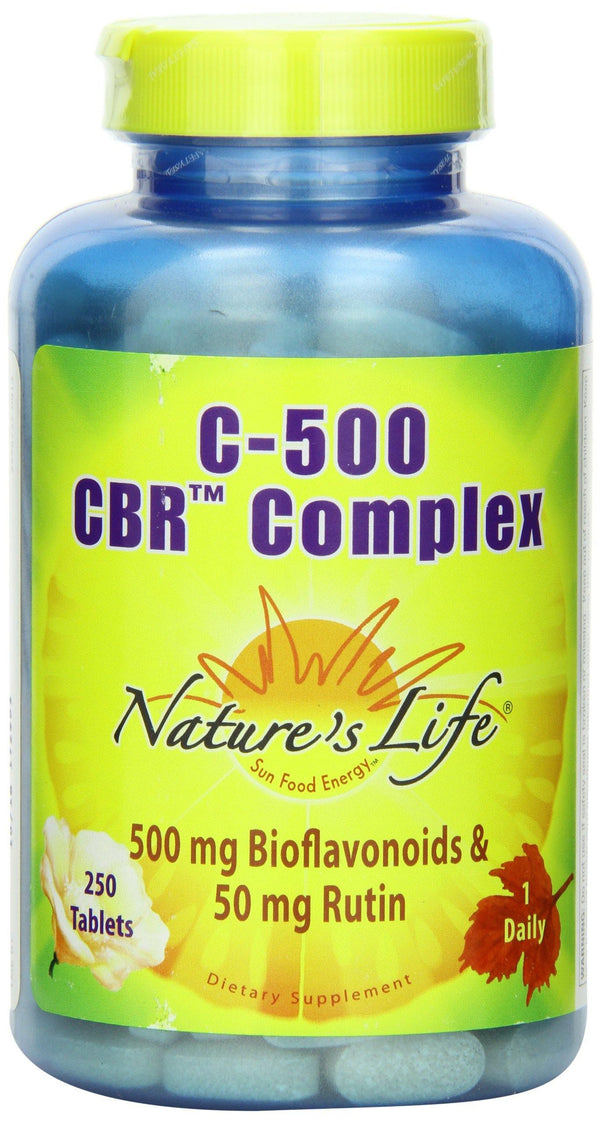 Nature's Life, C-500 CBR Complex, Bioflavonoids 500mg & Rutin 50mg Tablets, 250-Count - Vitamins Emporium