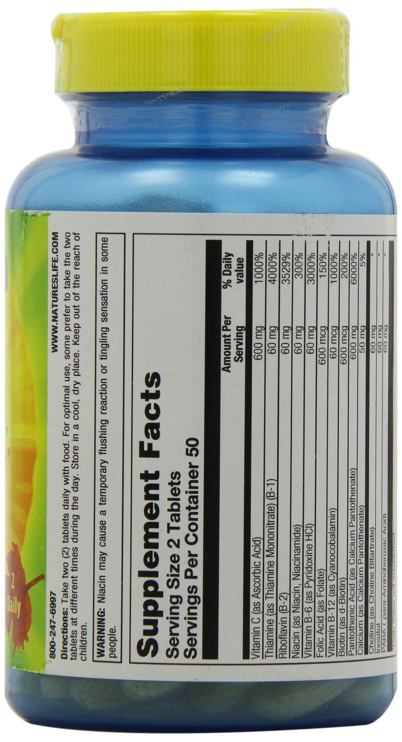 Nature's Life Stress Tabs B-600 Tablets, 100 Count - Vitamins Emporium