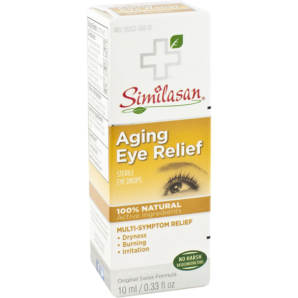 Similasan Aging Eye Relief 0.33 Fluid Ounce, for Temporary Relief from Dry Eyes, Irritated Eyes, Burning Eyes, Cloudy Vision or Blurry Vision, Formulated with Natural Active Ingredients - Vitamins Emporium