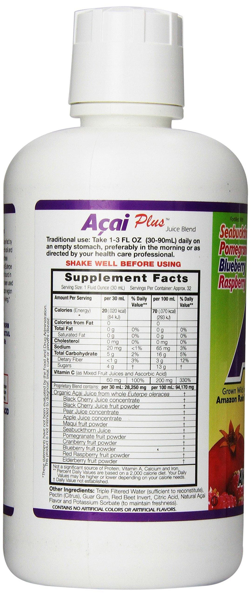 Organic Acai Juice Blend Dynamic Health 32 oz Liquid - Vitamins Emporium