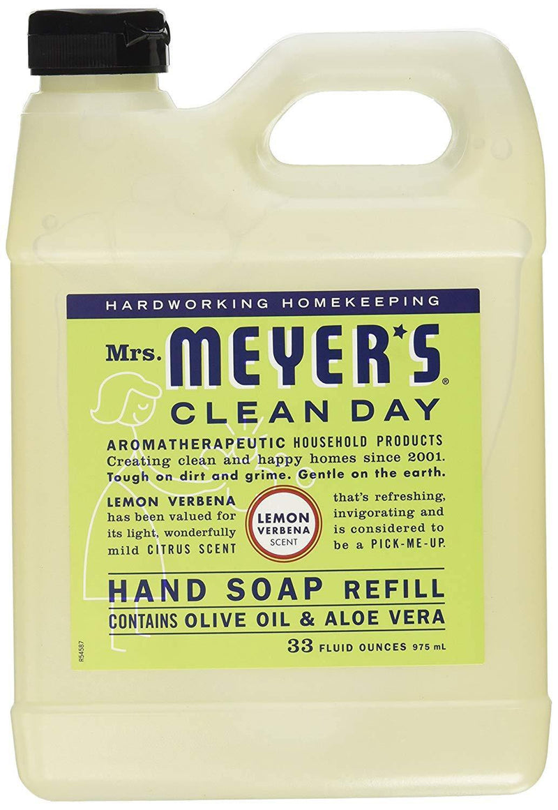 Mrs. Meyers Liquid Hand Soap Refill Lemon Verbena 33 Ounces - Vitamins Emporium