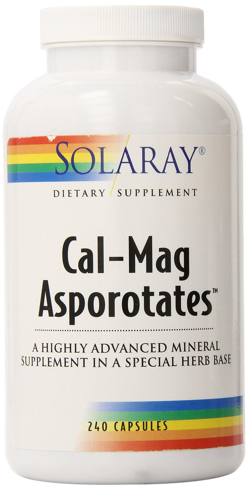 Solaray Calcium and Magnesium Asporotate Capsules, 240 Count - Vitamins Emporium