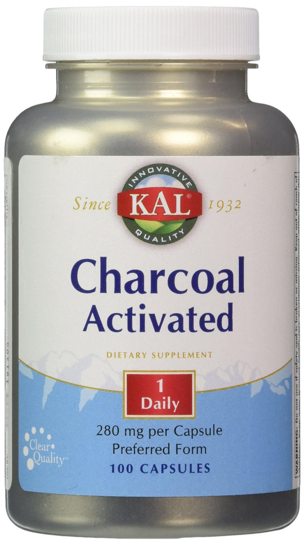KAL - Charcoal Activated, 280 mg, 100 capsules - Vitamins Emporium