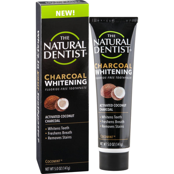 The Natural Dentist Charcoal Whitening Toothpaste, 5 Ounce Tube - Vitamins Emporium