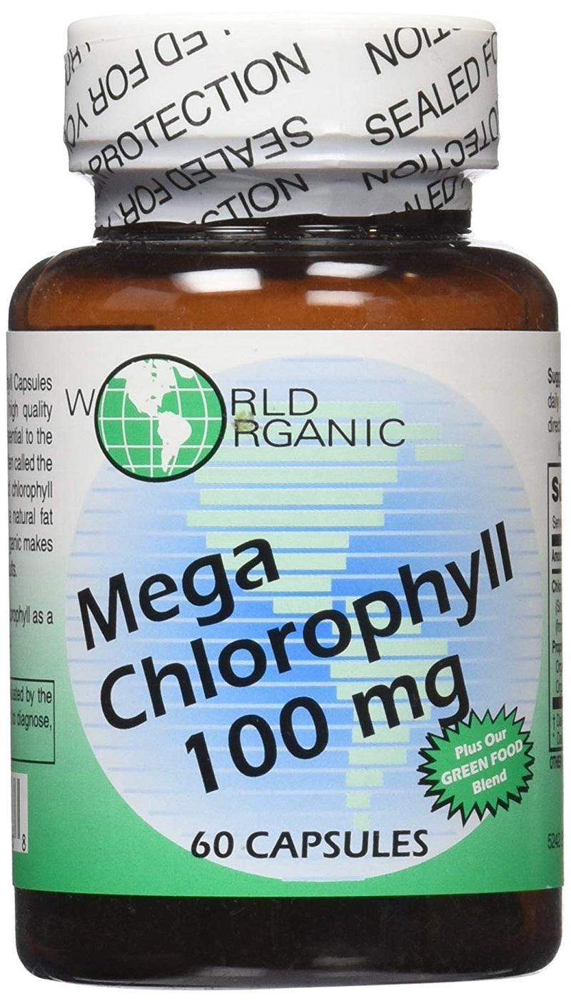 World Organic Mega Chlorophyll, 100 mg, Capsules, 60 capsules - Vitamins Emporium