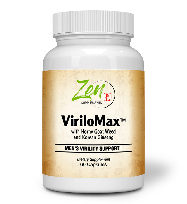 Zen Supplements - Virilomax Mens Virility Support - Herbal Libido Formula Enhanced with a Proprietary Herbal activator to Support Men’s Sexual Health and Normal Sexual Function 60-Caps