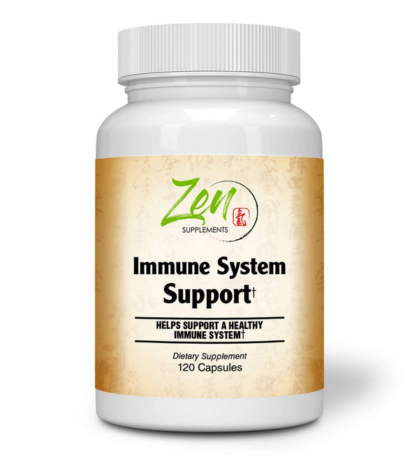 Zen Supplements - Immune System Support with Echinacea & Astragalus, L- OptiZinc®, Maitake, Shiitake and Reishi Mushrooms, Quercetin, Goldenseal, & Ligustrum 120-Caps