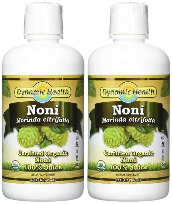 Dynamic Health Noni Juice, Tahitian Morinda Citrifolia, 32 Ounces (Pack of 2) (packaging may vary) - Vitamins Emporium