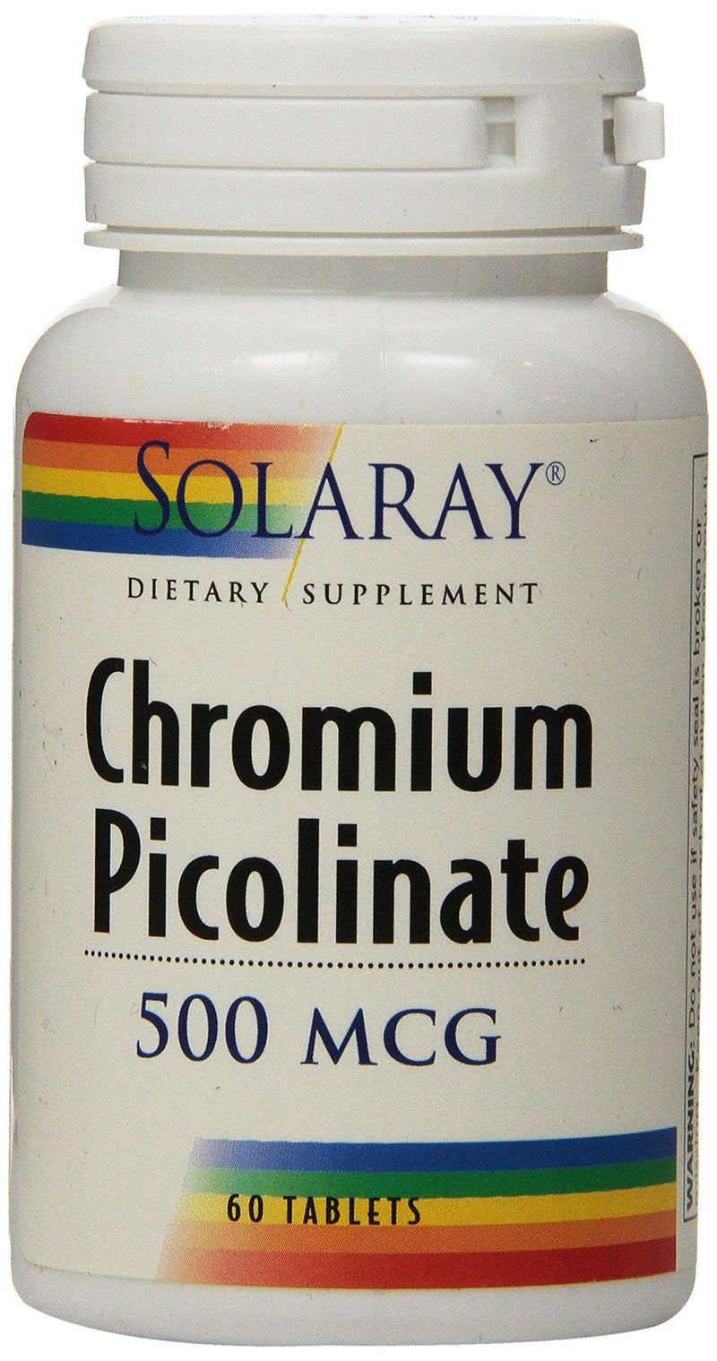 Solaray Chromium Picolinate Tablets, 500 mcg, 60 Count - Vitamins Emporium