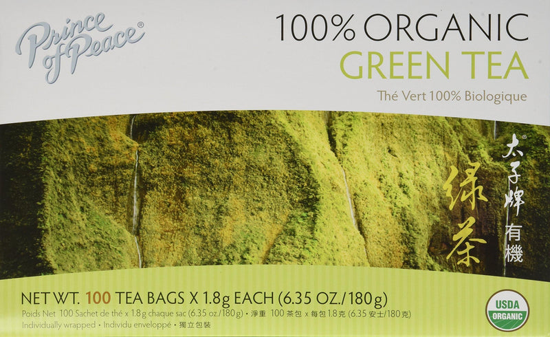 Prince of Peace Organic Green Tea 100 Tea Bags - 2 pack - Vitamins Emporium