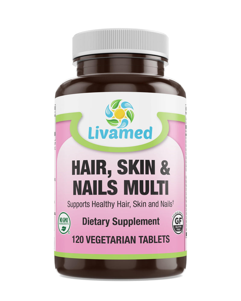 Livamed - Hair, Skin & Nails Multivitamin with Trace Minerals Veg Tabs - Vitamins Emporium