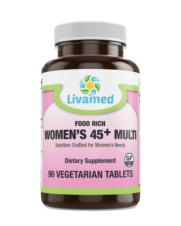 Livamed - Food Rich Women's 45+ Multi Veg Tabs 90 Count - Vitamins Emporium
